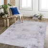 Maval Gray & Gold Washable Area Rug