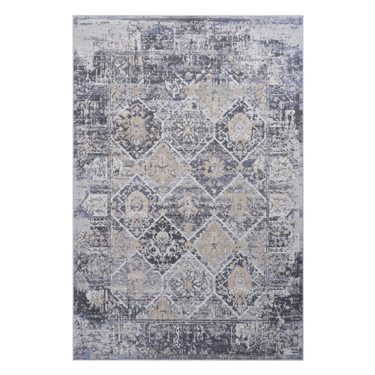 Payas Grey & Blue Runner Area Rug