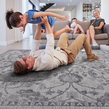 Marfi Grey & Silver Runner Area Rug