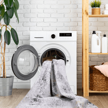Maval Gray & Gold Washable Area Rug
