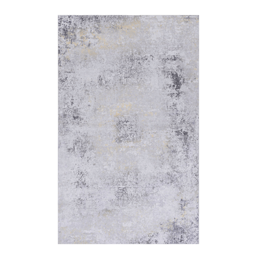 Maval Washable Area Rug in Gray & Gold Color