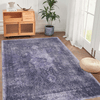 Maval Anthracite Washable Area Rug