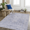 Maval Blue & Cream Washable Area Rug