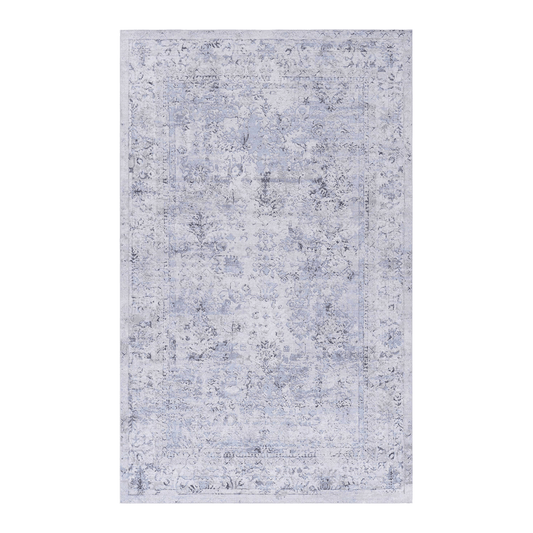 Maval Blue & Cream Indoor/Outdoor Area Rug