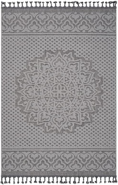 Guros Gray & White Runner Area Rug