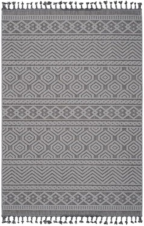 Guros Grey & White Runner Area Rug