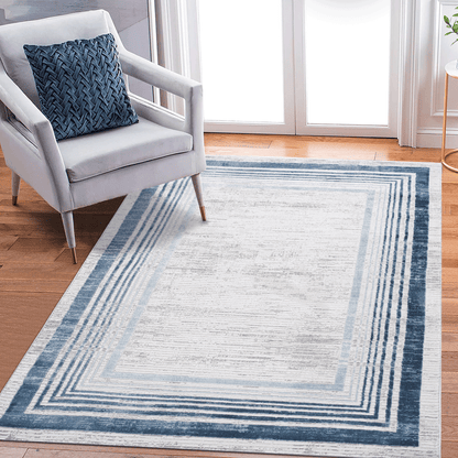 Marfi Blue & Ivory Indoor/Outdoor Area Rug