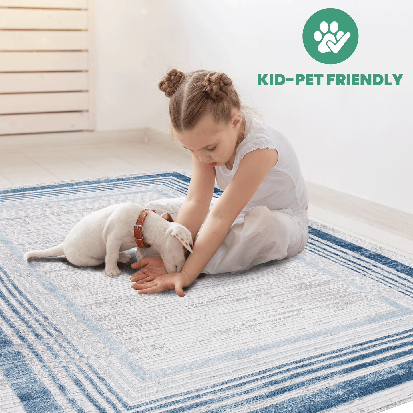 Marfi Blue & Ivory Indoor/Outdoor Area Rug