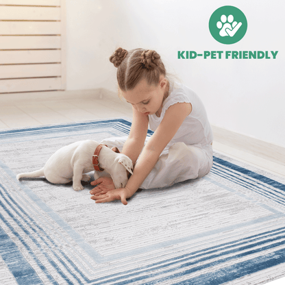 Marfi Blue & Ivory Indoor/Outdoor Area Rug