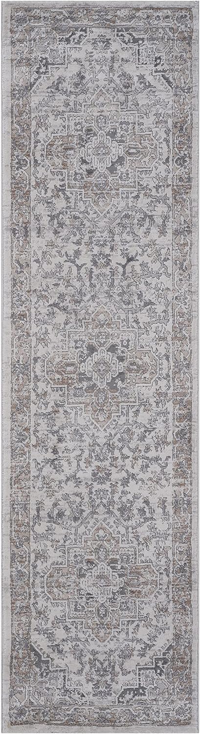 NAAR MARFI Collection Ivory/Beige/Oriental Non-Shedding Living Room Bedroom Dining Home Office Stylish and Stain Resistant Area Rug