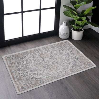 NAAR MARFI Collection Ivory/Beige/Oriental Non-Shedding Living Room Bedroom Dining Home Office Stylish and Stain Resistant Area Rug