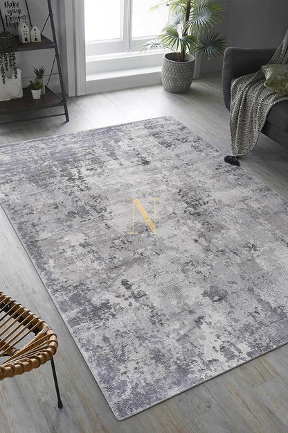 NAAR MARFI Collection Light Grey/Abstract Non-Shedding Living Room Bedroom Dining Home Office Stylish and Stain Resistant Area Rug