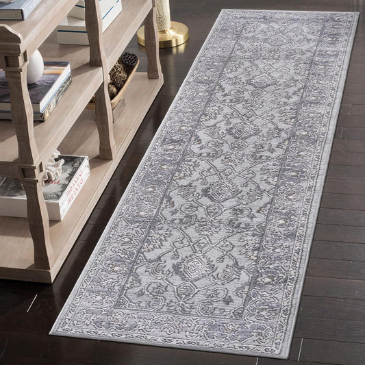 NAAR MARFI Collection Ivory/Grey/Oriental Non-Shedding Living Room Bedroom Dining Home Office Stylish and Stain Resistant Area Rug