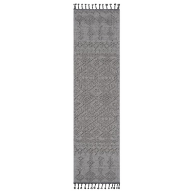 GUROS White & White Runner Area Rug