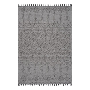 GUROS White & White Runner Area Rug