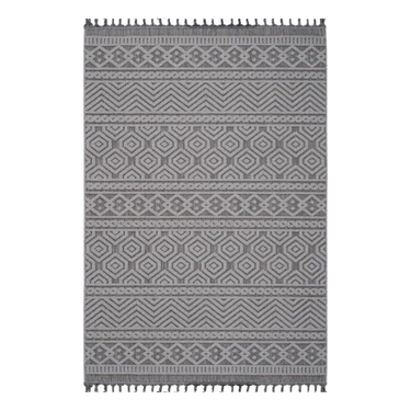 Guros Grey & White Runner Area Rug