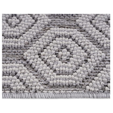 Guros Grey & White Runner Area Rug