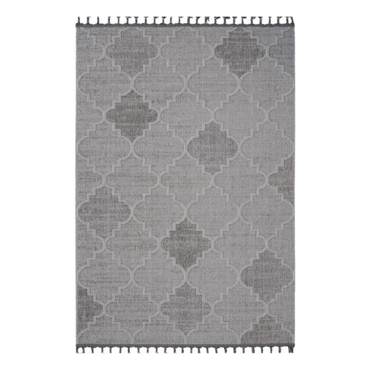 Guros White & Grey Runner Area Rug