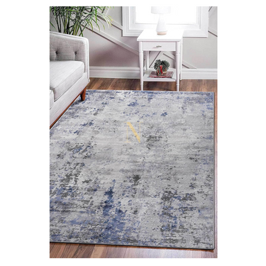 Marfi Silver & Blue Runner Area Rug